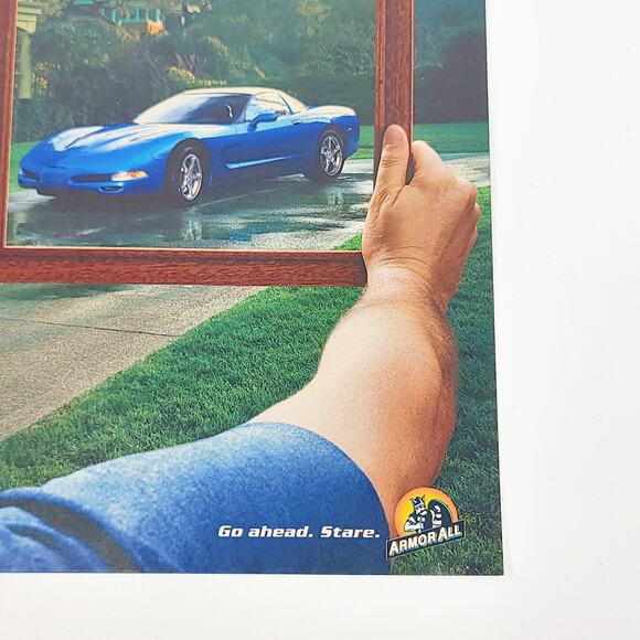 Chevrolet Corvette Go Ahead Stare Framed Art Print Ad 2008 Rod & Custom 8.5x11 - Picture 5 of 5